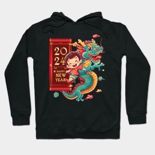 Chinese New Year Dragon Dance: Happy New Year 2024! Hoodie